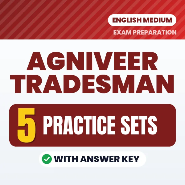 Latest Pattern Agniveer Tradesman Practice Set eBook in English – 5 Practice Sets with Answer Key for Self-Assessment