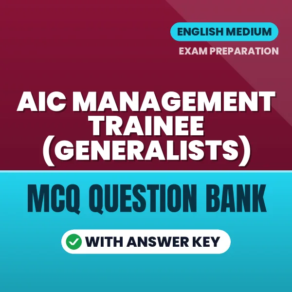 Prepare for AIC Management Trainee (Generalists) Exam with Multiple Choice Questions & Answers PDF in English