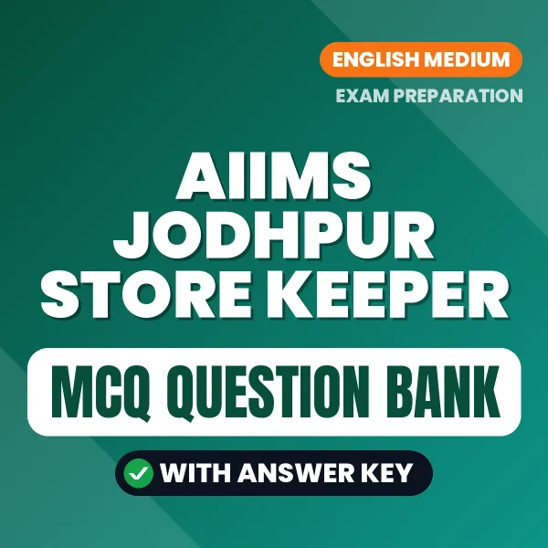 AIIMS Jodhpur Store Keeper MCQ with Answer Key Book PDF in English – Exam-Oriented Objective Questions for Quick Revision