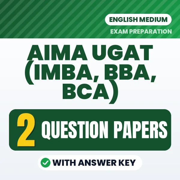 2 Question Papers for AIMA UGAT (IMBA, BBA, BCA) Exam in English | Practice eBook with Answer Key – Instant PDF Download