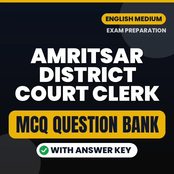 Best MCQ eBook for Amritsar District Court Clerk Exam in English | Selected Questions with Answer Key
