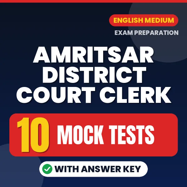 Boost Your Amritsar District Court Clerk Exam Score with 10 Mock Tests with Answer Key in English – PDF eBook