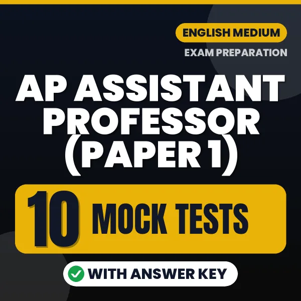 10 Mock Tests for AP Assistant Professor (Paper 1) Exam in English | Practice eBook with Answer Key – Instant PDF Download