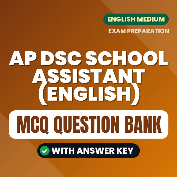 AP DSC School Assistant (English) MCQ with Answer Key Book PDF in English – Exam-Oriented Objective Questions for Quick Revision