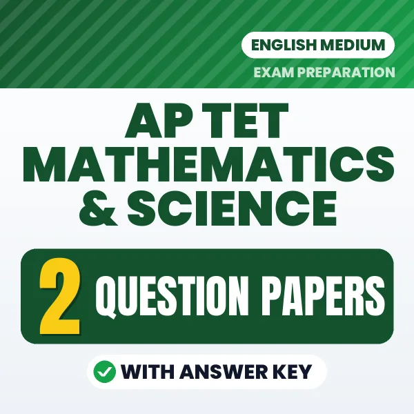 2 Question Papers for AP TET Mathematics & Science Exam in English | Practice eBook with Answer Key – Instant PDF Download