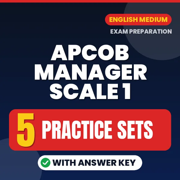 Latest Pattern APCOB Manager Scale 1 Practice Set eBook in English – 5 Practice Sets with Answer Key for Self-Assessment