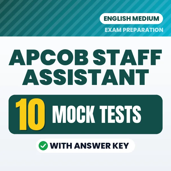 Boost Your APCOB Staff Assistant Exam Score with 10 Mock Tests with Answer Key in English – PDF eBook