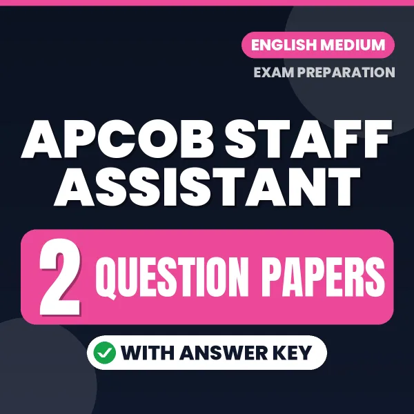 Boost Your APCOB Staff Assistant Exam Score with 2 Question Papers with Answer Key in English – PDF eBook