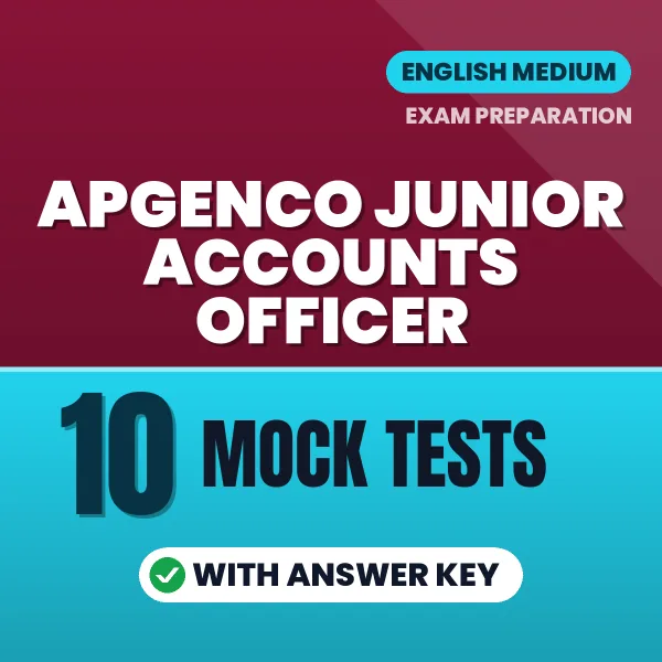 APGENCO Junior Accounts Officer Exam Mock Test Series (English): 10 Exam-Like Mock Tests with Answers