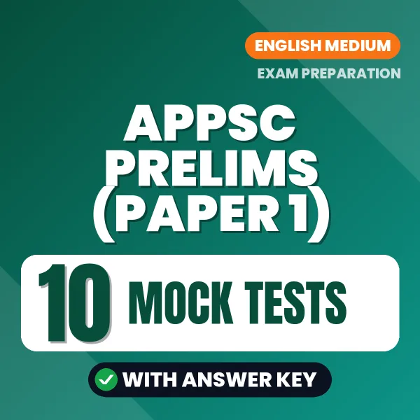 APPSC Prelims (Paper 1) Mock Test PDF in English – 10 Full-Length Mock Tests with Answer Key