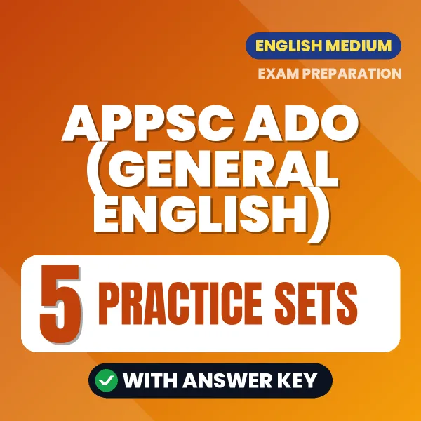 Practice for APPSC ADO (General English) Exam at Home – 5 Practice Sets PDF in English with Answers