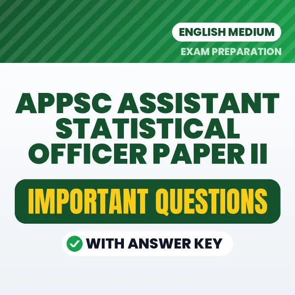 APPSC Assistant Statistical Officer Paper II Exam Guide PDF in English – Important Questions for Quick Revision