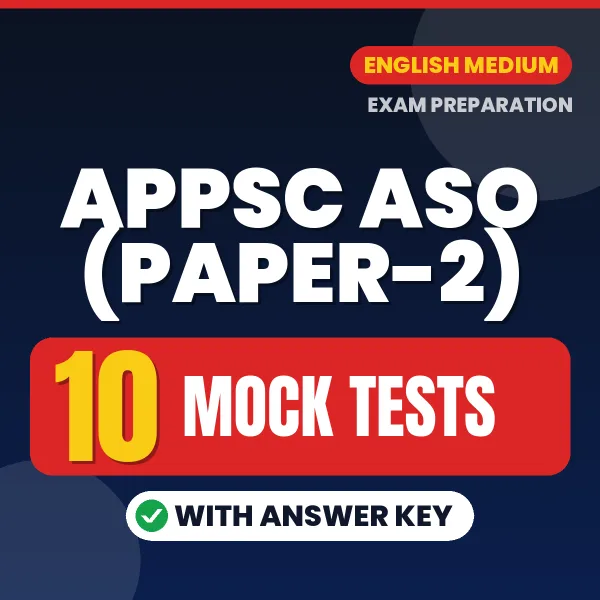APPSC ASO (Paper-2) Mock Test PDF in English – 10 Full-Length Mock Tests with Answer Key