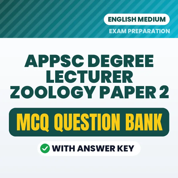 Prepare for APPSC Degree Lecturer Zoology Paper 2 Exam with Multiple Choice Questions & Answers PDF in English