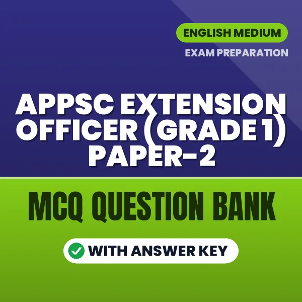 Download APPSC Extension Officer (Grade 1) Paper-2 Exam MCQ PDF in English – Important Objective Questions with Answers