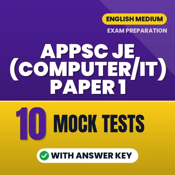 Boost Your APPSC JE (Computer/IT) Paper 1 Exam Score with 10 Mock Tests with Answer Key in English – PDF eBook