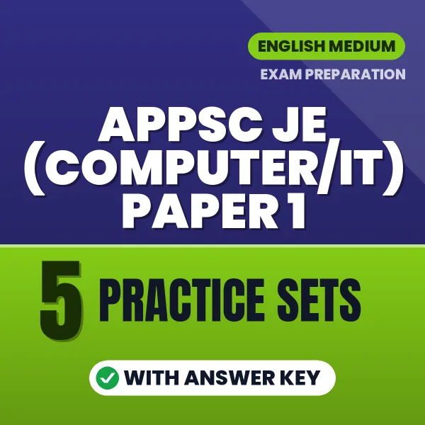 Boost Your APPSC JE (Computer/IT) Paper 1 Exam Score with 5 Practice Sets with Answer Key in English – PDF eBook
