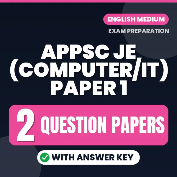 Boost Your APPSC JE (Computer/IT) Paper 1 Exam Score with 2 Question Papers with Answer Key in English – PDF eBook