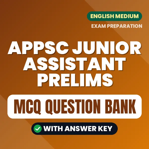 Crack APPSC Junior Assistant Prelims Exam with This MCQ Practice Book PDF in English – Instant Download