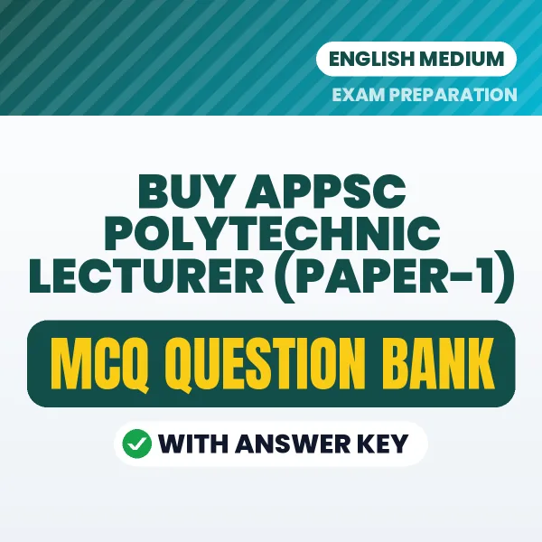 Buy APPSC Polytechnic Lecturer (Paper-1) Exam Objective Type Questions eBook in English – Latest Pattern MCQ Collection