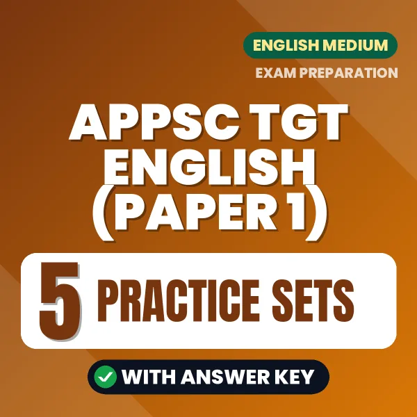 Boost Your APPSC TGT English (Paper 1) Exam Score with 5 Practice Sets with Answer Key in English – PDF eBook