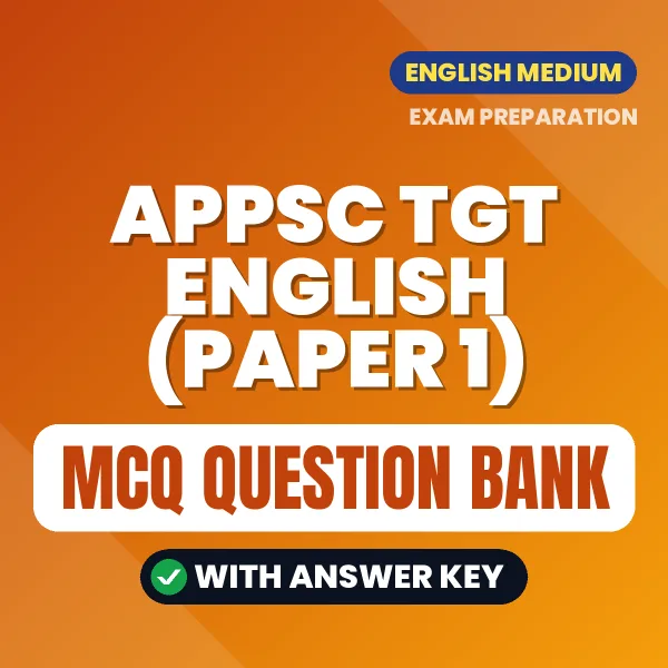 Best MCQ eBook for APPSC TGT English (Paper 1) Exam in English | Selected Questions with Answer Key
