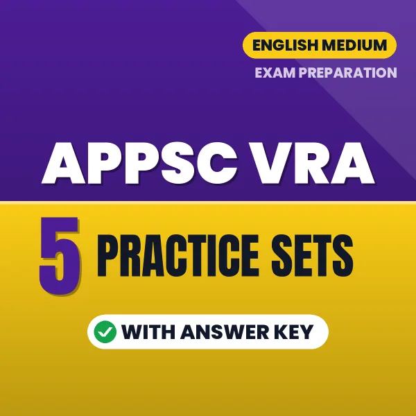 Latest Pattern APPSC VRA Practice Set eBook in English – 5 Practice Sets with Answer Key for Self-Assessment