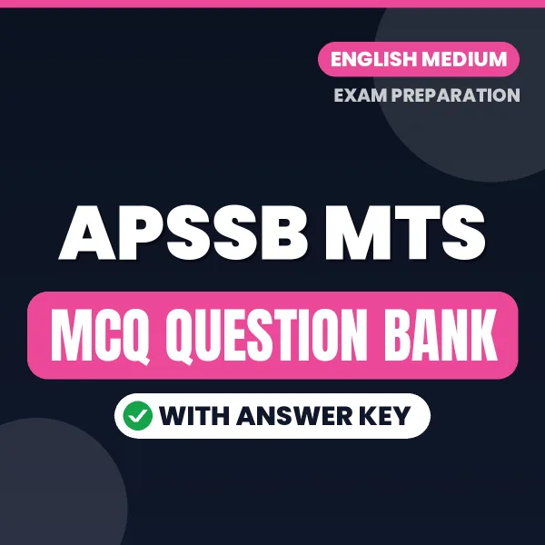 Best MCQ eBook for APSSB MTS Exam in English | Selected Questions with Answer Key