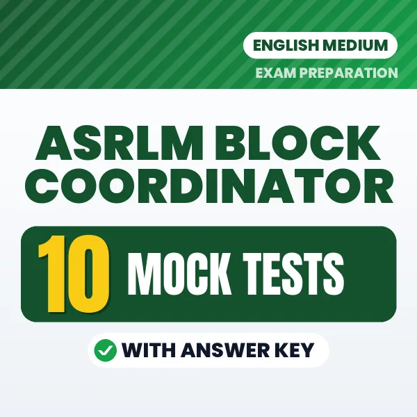 ASRLM BLock Coordinator Exam Mock Test Series (English): 10 Exam-Like Mock Tests with Answers