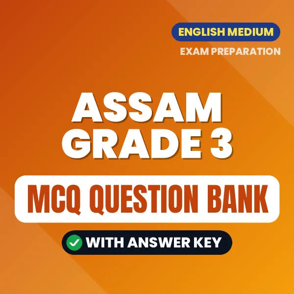 Best MCQ eBook for Assam Grade 3 Exam in English | Selected Questions with Answer Key