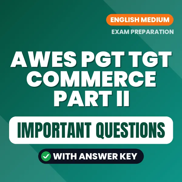 Download AWES PGT TGT Commerce Part II Preparation Book PDF (English) with Important Questions & Answers