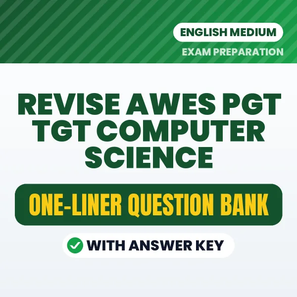 Revise AWES PGT TGT Computer Science Exam Faster with Important One-Liner Questions & Answers PDF in English