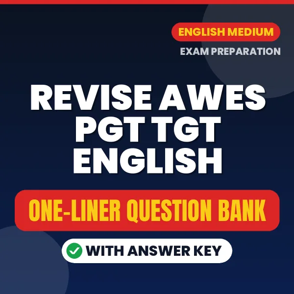 Revise AWES PGT TGT English Exam Faster with Important One-Liner Questions & Answers PDF in English