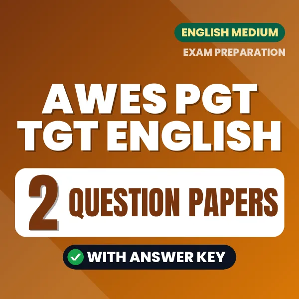 Boost Your AWES PGT TGT English Exam Score with 2 Question Papers with Answer Key in English – PDF eBook