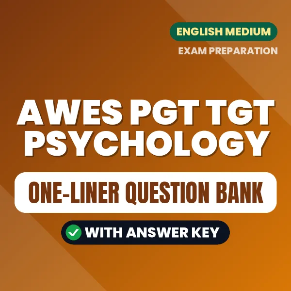 AWES PGT TGT Psychology One-Liner GK & Subject Questions eBook (English) – Instant PDF Download