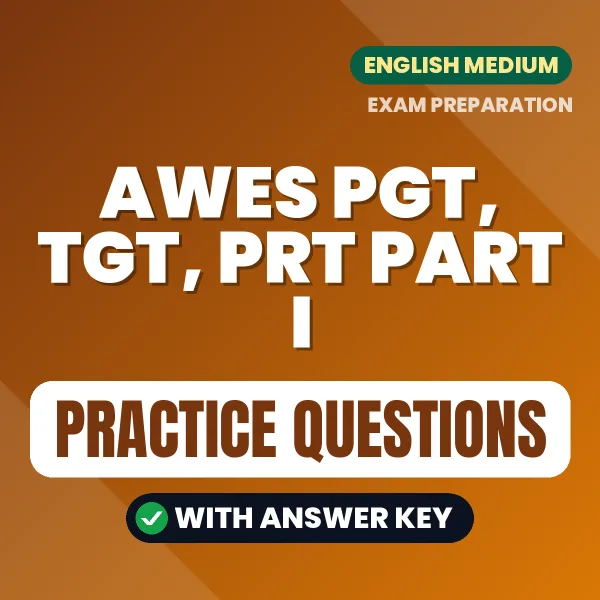 Best Digital Book for AWES PGT, TGT, PRT Part I Exam in English | Latest Syllabus-Based Practice Questions