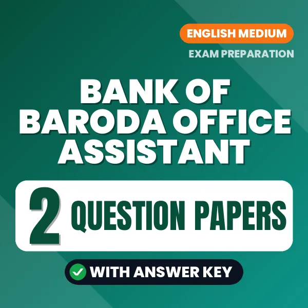 Boost Your Bank of Baroda Office Assistant Exam Score with 2 Question Papers with Answer Key in English – PDF eBook