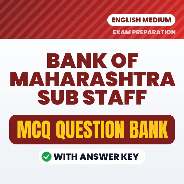 Bank of Maharashtra Sub Staff MCQ with Answer Key Book PDF in English – Exam-Oriented Objective Questions for Quick Revision