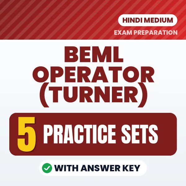 BEML Operator (Turner) Practice Set PDF in Hindi – 5 Full-Length Practice Sets with Answer Key