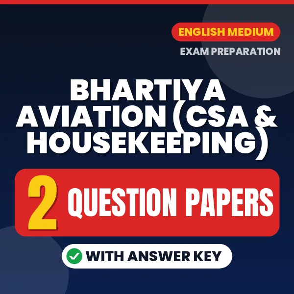Download 2 Bhartiya Aviation (CSA & Housekeeping) Question Papers PDF (English) Based on the Latest Exam Pattern