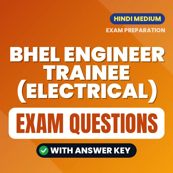 BHEL Engineer Trainee (Electrical) Study eBook (Hindi): Exam-Oriented Questions with Answers in PDF