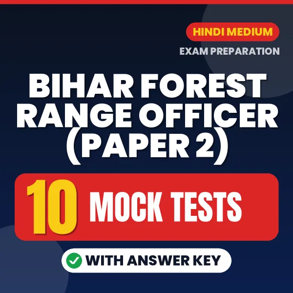 Bihar Forest Range Officer (Paper 2) Mock Test PDF in Hindi – 10 Full-Length Mock Tests with Answer Key