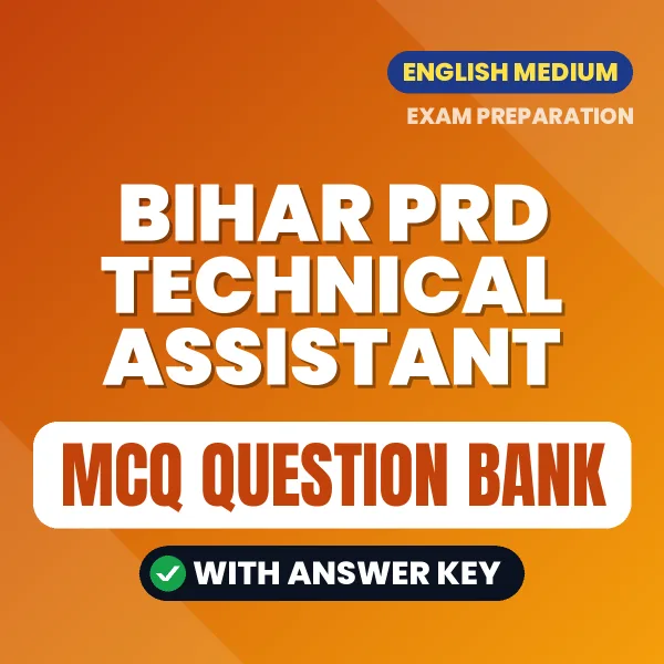 Bihar PRD Technical Assistant MCQ with Answer Key Book PDF in English – Exam-Oriented Objective Questions for Quick Revision