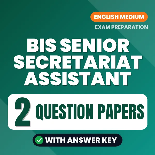 BIS Senior Secretariat Assistant Question Paper PDF in English – 2 Full-Length Question Papers with Answer Key