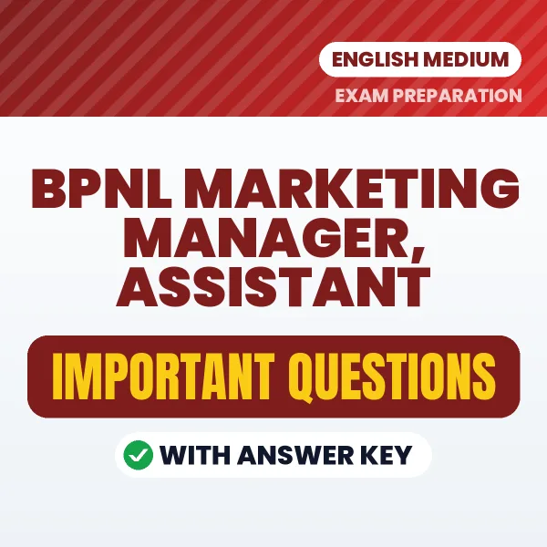 BPNL Marketing Manager, Assistant Exam Guide PDF in English – Important Questions for Quick Revision