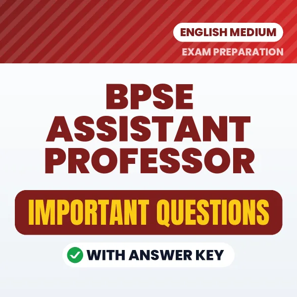 Download BPSE Assistant Professor Preparation Book PDF (English) with Important Questions & Answers