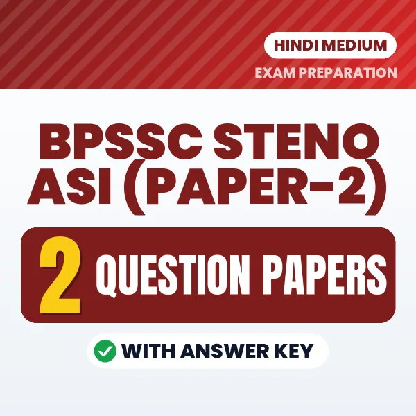 2 Question Papers for BPSSC Steno ASI (Paper-2) Exam in Hindi | Practice eBook with Answer Key – Instant PDF Download
