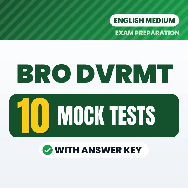 10 Mock Tests for BRO DVRMT Exam in English | Practice eBook with Answer Key – Instant PDF Download
