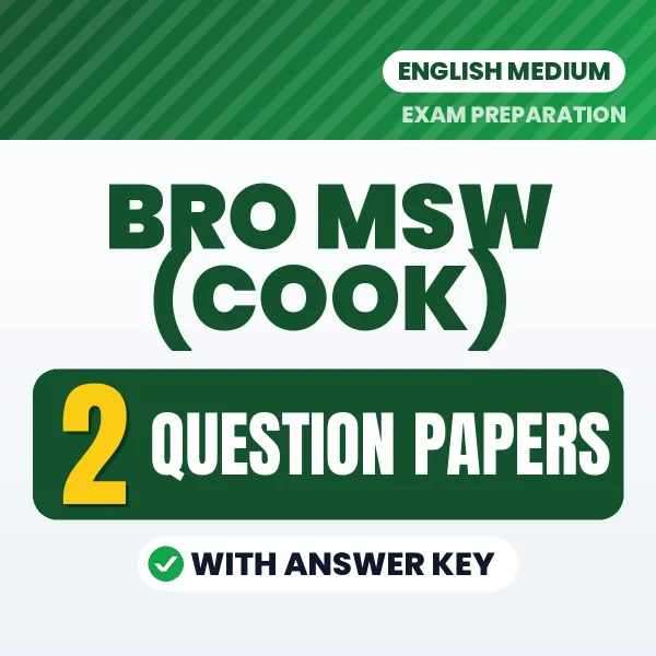 BRO MSW (Cook) Exam Question Paper Series (English): 2 Exam-Like Question Papers with Answers