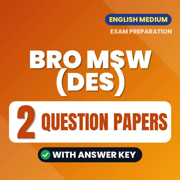 BRO MSW (DES) Question Paper PDF in English – 2 Full-Length Question Papers with Answer Key